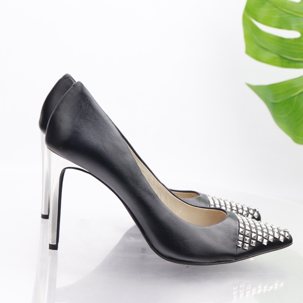 Michael Kors Shoes Womens Aria Pumps Size 7.5 M Black Studded Pointed Toe Heels
